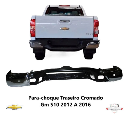 Para-choque Traseiro Cromado Gm S10 2012 A 2016