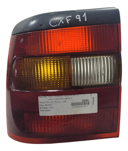 Lanterna Traseira Direita Gm Vectra 2.0 97/05 (al) C/detalhe
