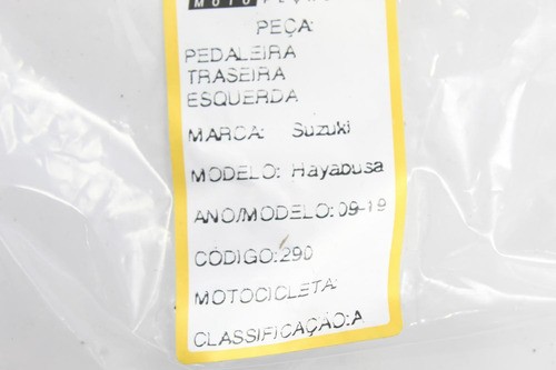 Pedaleira Traseira Esquerda Suzuki Hayabusa G2 (436)