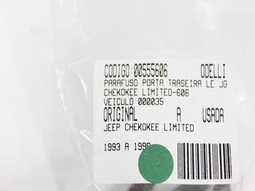 Parafuso Porta Tras Le Jg Cherokee Limited 93/98 Us (606)