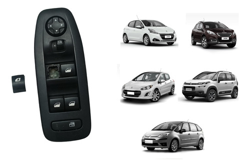 Comando Botão Vidro Peugeot 208 2008 308 Citroen C3 C4
