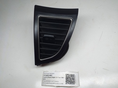 Difusor Ar Painel L.d Hyundai Hb20 13/17 Pn:974901s000