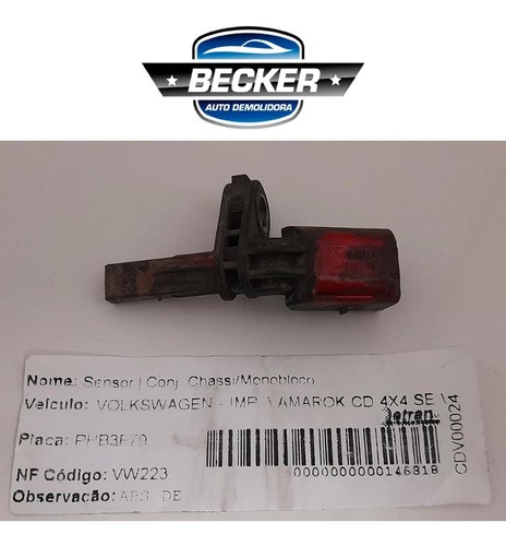 Sensor Abs Dianteira Esquerdo Vw Amarok 2014 - 10071152723