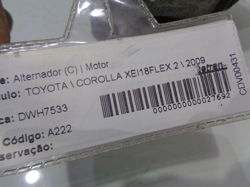 Alternador Corolla 2009