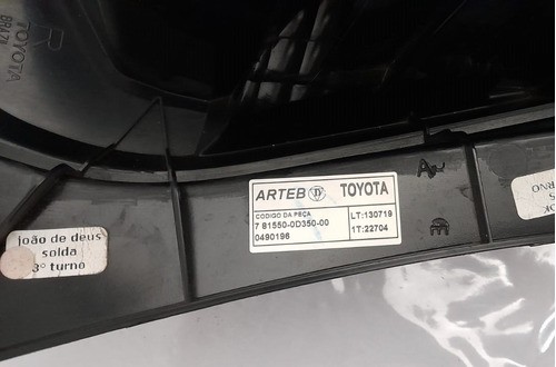 Lanterna Traseira Direita Toyota Etios Hb 2013 7815500d35000