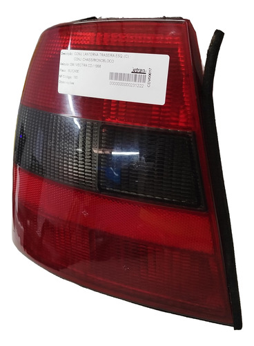 Lanterna Traseira Gm Vectra 97 98 99 Esquerdo Fume Usada