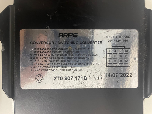 Conversor De Voltagem 25.460 2023 2t0907171b