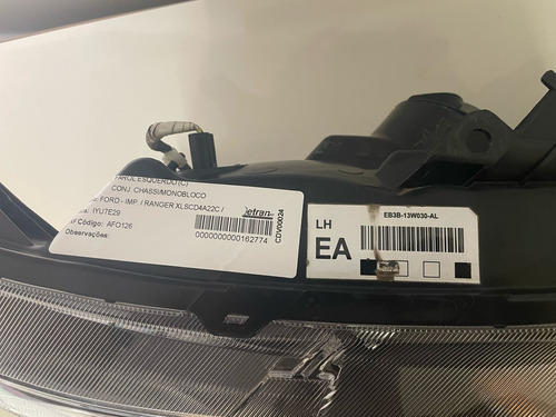 Farol Esquerdo Ranger Xls 2.2 D 2019 - Eb3b13w030al Obs