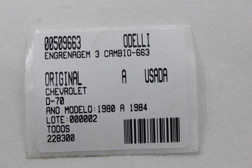 Engrenagem 3 D-70 80/84 Usado (663)