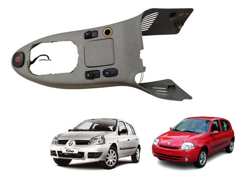Moldura Console Central Clio 2000 A 2012 Original Completo