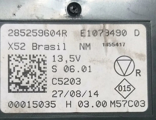 Módulo Ar Condicionado Renault Sandero Logan 2015 285259604r