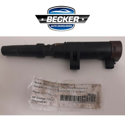 Bobina Ignição Renault Scenic 1.6 16v 2001 - 216031219