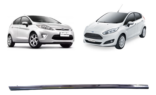 Friso Porta Dianteira Direita New Fiesta 2011 A 2018 Cromado