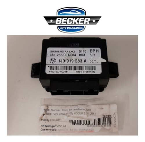 Módulo Sensor De Re Vw Golf 2011 - 1j0919283a