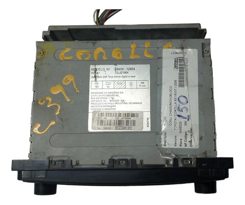 Radio Original Corolla 2003 2004 2005 2006 2007 2008 Usado