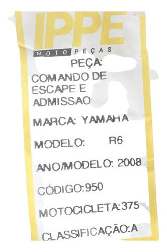 Comando Escape E Admissão Yamaha Yzf R6 (375)