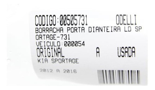 Borracha Porta Diant Ld Sportage 12/16 Us (731)