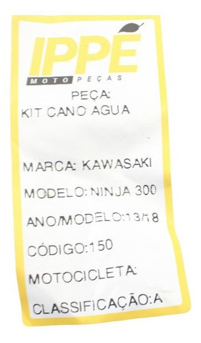 Kit Cano Água  Kawasaki Ninja 300