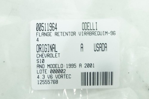 Flange Retentor Virabrequim S10 95/01 Usado (964)