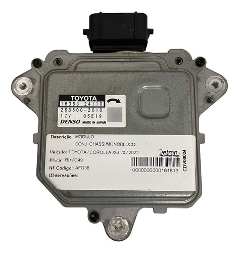 Módulo Ventoinha Motor Corolla Xei 2.0 Flex 2022 1636324110