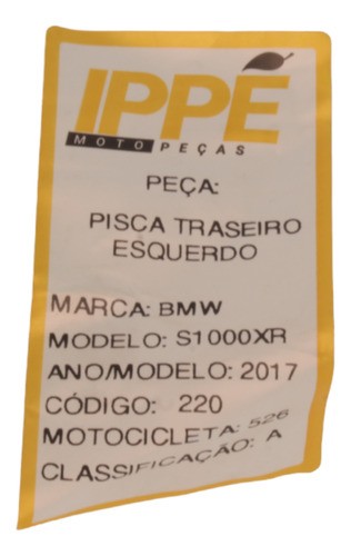 Pisca Traseiro Esquerdo Bmw S1000xr 2017 (526)