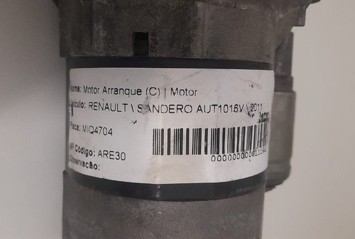 Motor De Arranque Renault Sandero Aut 1.0 16v 2011 - D7e39