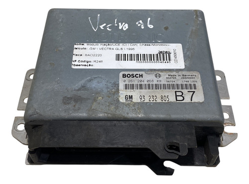 Módulo De Injeção Gm Vectra 2.0 8v 93232805 B7 Bosch