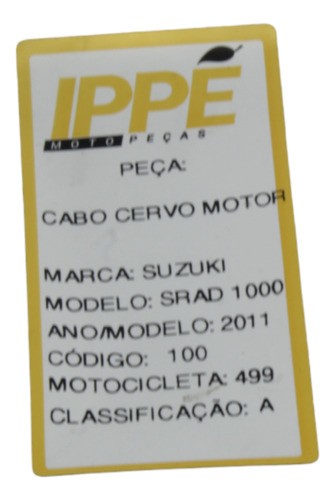 Cabo Cervo Motor Suzuki Srad 1000 2011 (499)