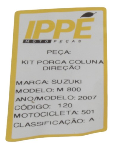 Kit Porca Coluna Direção Suzuki M800 (501) 2007