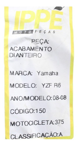 Acabamento Dianteiro  Mesa Inferior Yamaha Yzf R6 (375)