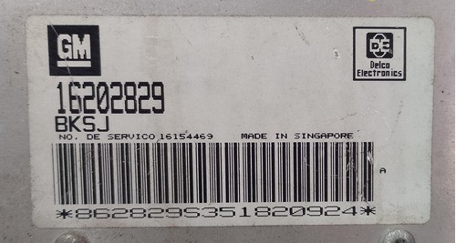 Módulo De Injeção Gm Kadett E Monza 16202829 Bksj Original