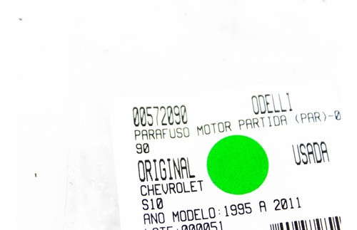 Parafuso Motor Partida (par) Chevrolet S10 1995-2011 (090)