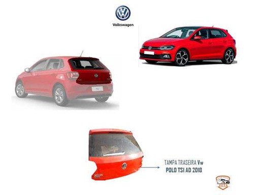 Tampa Traseira Porta Mala Vw Polo 2017 2018 2019 Com Vidro