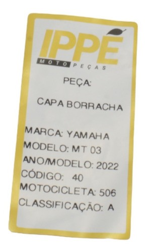 Capa Borracha  Yamaha Mt-03 (506) 2022