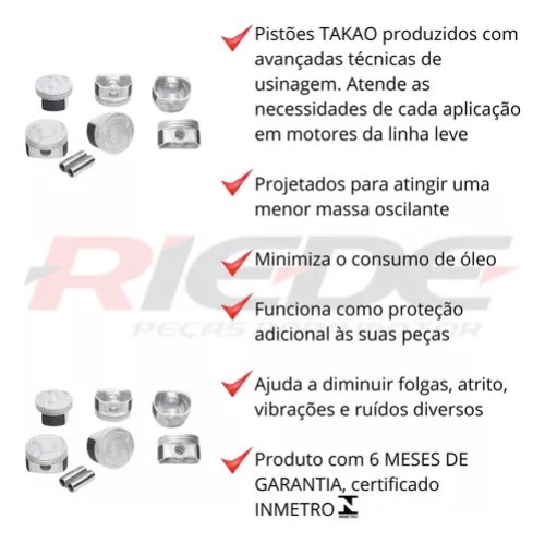 Jogo De Pistão Std Para Sonata 04- Azera 06 3.3 24v G6db