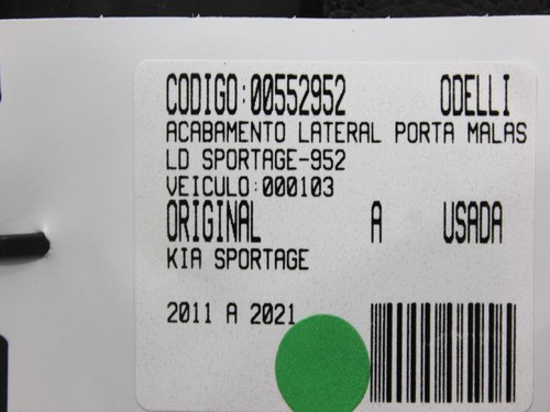 Acabamento Lateral Porta Malas Ld Sportage 11/21 Us (952)