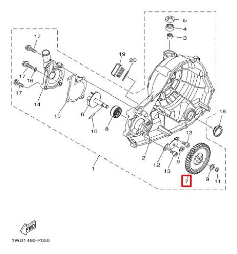 Engrenagem Bomba Água Yzf R3 Yamaha (321)