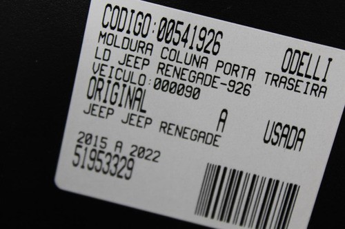 Moldura Coluna Porta Traseira Ld Jeep Renegade 15/22 (926)