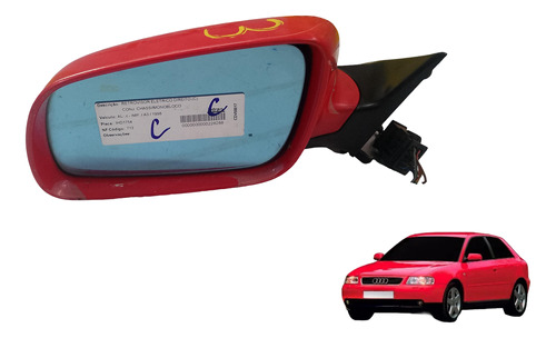 Retrovisor Audi A3 1995 1996 1997 1998 1999 Esquerdo Usado