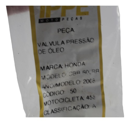 Valvula Pressão De Oleo Cbr 600rr (458) 2008