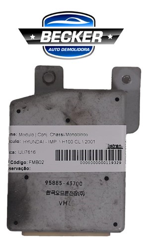 Módulo Conforto Alarme Hyundai H100 Gl 2001 - 9588543700