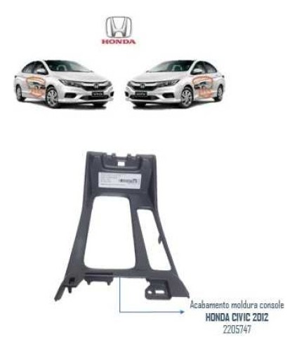  Acabamento Moldura Console Honda Civic 2012 2205747