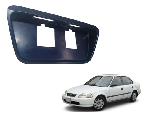 Moldura Suporte Placa Traseira Civic 1997 1998 1999 2000