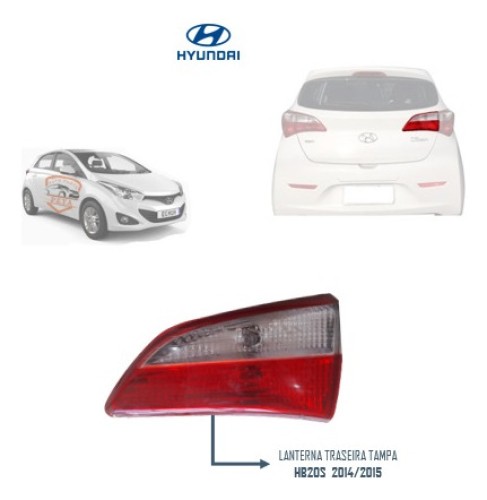 Lanterna Esquerda Tampa Traseira Hyundai Hb20 Hatch 2014