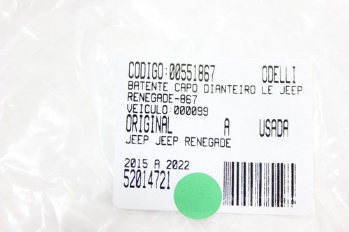 Batente Capô Diant Le Jeep Renegade 15/22 Us (867)