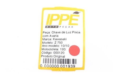 Chave Punho De Luz Pisca Com Avaria Z 750  Kawasaki (193)