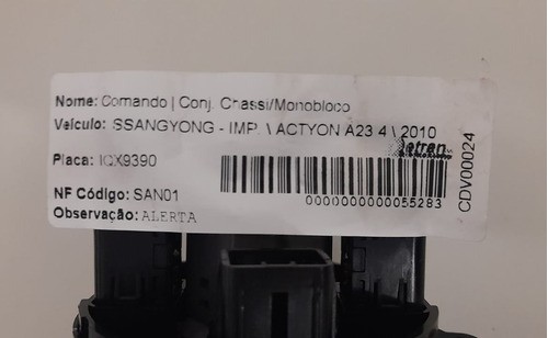 Comando Alerta Ssangyong Actyon A23 2010 - 8520109200