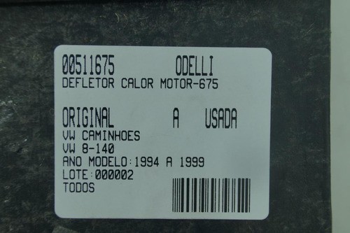 Defletor Calor Motor Vw 8-140 94/99 Usado (675)