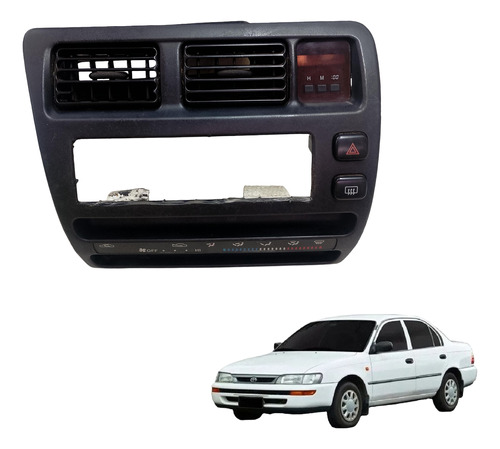 Moldura Painel Central Relógio Botão Alerta Corolla 93 A 97