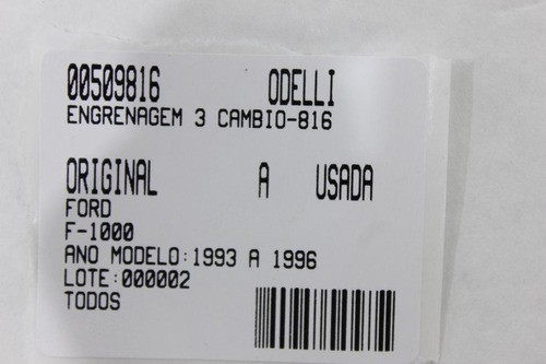 Engrenagem 3 Câmbio F-1000 93/96 Usado (816)